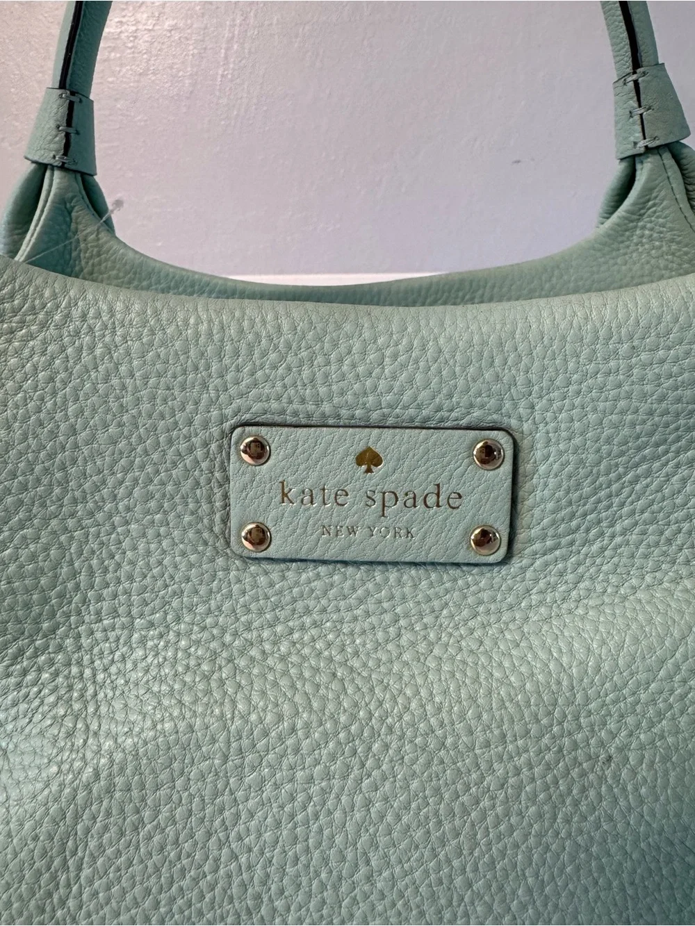 kate spade Dusty Mint Pebbled Leather Shoulder Bag